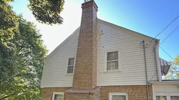 House siding after professional exterior house washing